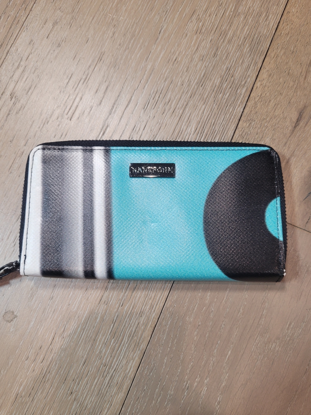 Rareform Madison Wristlet Recycled Billboard Blue/Black Women's Zip Wallet